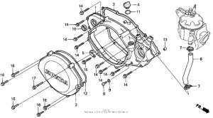 CR500R Крышка картера правая