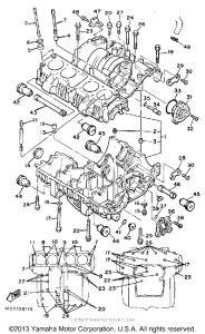 XJ700N Картер двигателя