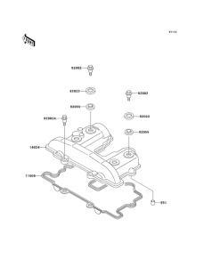 KL250 Крышка головки цилиндров