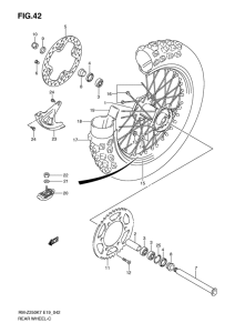 RM-Z250 Rear wheel complete assy