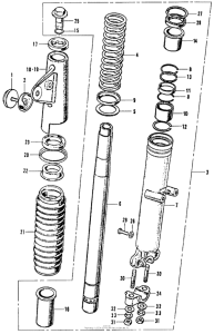 CL350 Cl right front fork k2