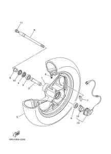 YP400 Переднее колесо