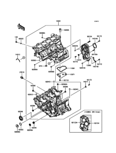 ZX600 Картер двигателя
