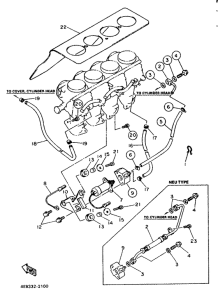 XJ600S (37KW) Vergaser rohr