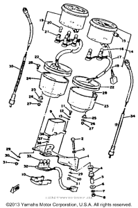 XS650_2F - 1979 Спидометр-тахометр