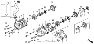 CR125R Водяной насос
