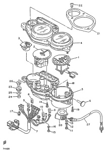 TZR125R Приборы