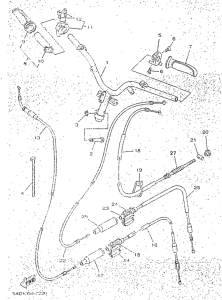 YN50R Steering handle. cable