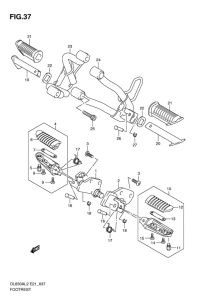 DL650 (ABS) Подножки