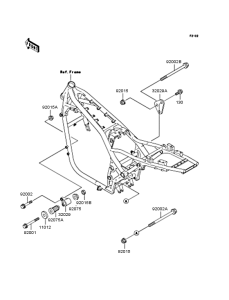 ZR1100 Крепление двигателя