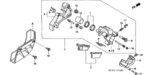 XR400R Задний суппорт