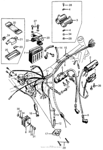 CL77 Wire harness + battery