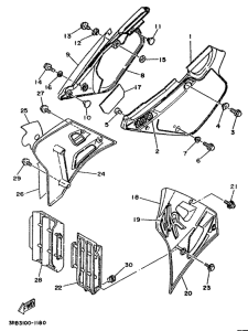 WR250Z Side cover  /  oil tank