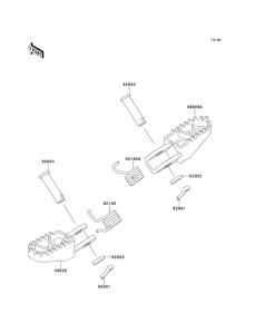 KX100 Подножки