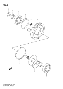 DR125 Балансир кривошипа
