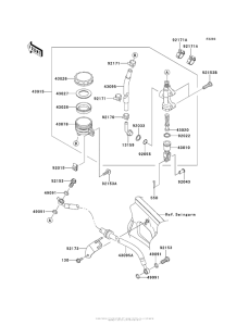 KLE650 Задний торм цилиндр