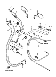 XVS1100 ｽﾃｱﾘﾝｸﾞﾊﾝﾄﾞﾙ.ｹｰﾌﾞﾙ