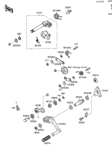 ZX750 Переключатель передач