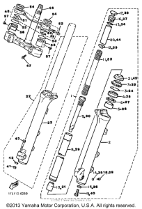 XV1100S Передняя вилка