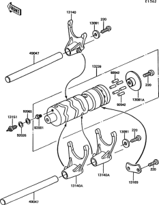 EX305 Change drum / shift fork