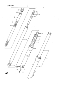 LS650 Вилка передней оси
