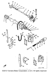 XS1B Cam shaft - chain tensioner