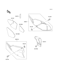 KLX250 Боковые обтекатели