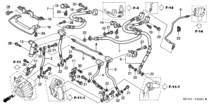 ST1300 Передние тормозные трубки
