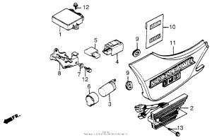 CB650SC Left side cover + igniter unit