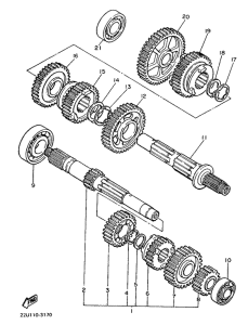 XV500 Трансмиссия