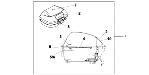 CBF1000T 45l topbox pearl cool white