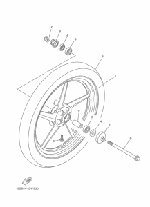 YS125-5C Переднее колесо