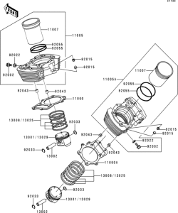  Цилиндр и поршни
