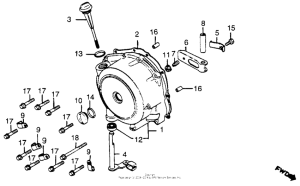 CB650SC Крышка картера правая