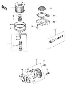 KZ400 Насос масляный  / фильтр масляный