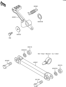 EX250 Педаль тормоза