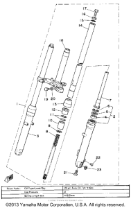 MX100G Передняя вилка