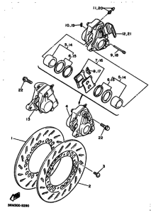 FJ600 FJ600A Передний суппорт
