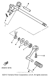 BW200ET Вал переключения