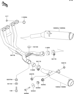 ZX600 Глушитель