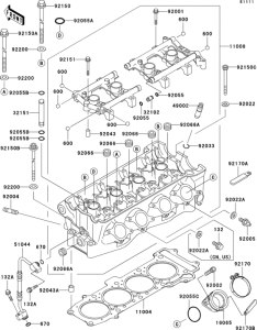 ZX750 Головка цилиндров