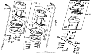 CB750 Speedometer + tachometer + pilot lamp