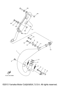 YZ125X1 Выхлопная система