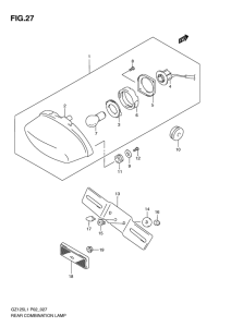 GZ125 Задний комбинированный сигнал
