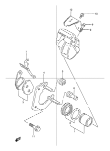TU125 Передний суппорт