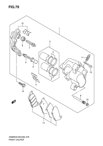 AN650 (ABS) Передний суппорт