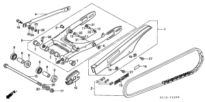 CB125T Swingarm / chain case