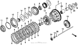 VF750F Сцепление