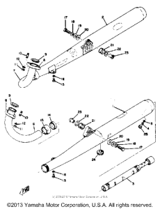 RD350A Выхлопная система