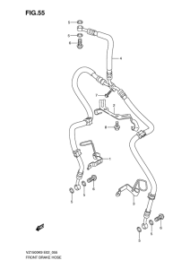 VZ1500 Передние тормозные трубки